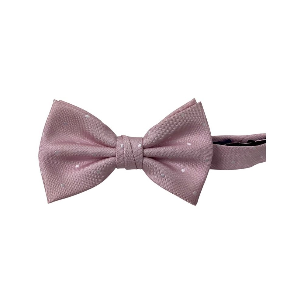 APT. 9 Pink with White Polka Dots Pre-tied Bow Tie NWT